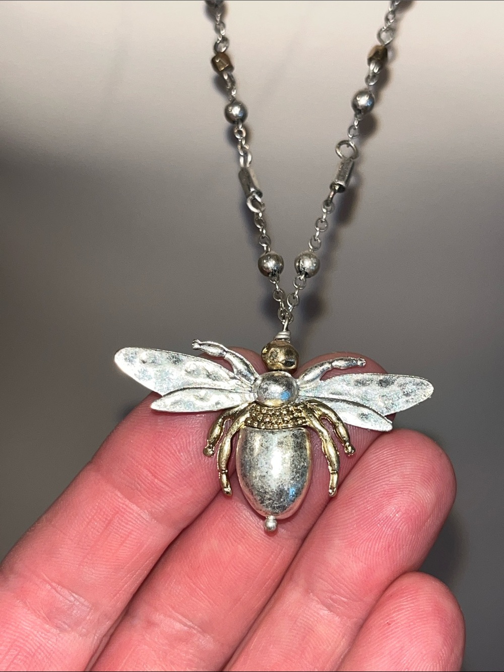 J. Jill Two Tone Bee Necklace